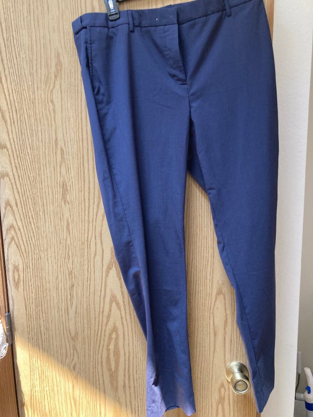 Lands End navy slacks.